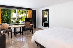 King Bed Pool View room at at Presidente Cozumel Resort Spa